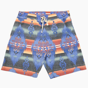 Polo Ralph Lauren Shorts Men Size XXL Aztec Southwestern Print Fleece Multicolor